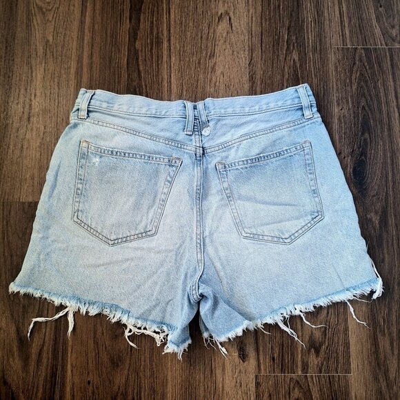 💙 We the Free High Rise Denim Jeans Shorts Size 32 Western Coastal Cowgirl - Picture 7 of 8